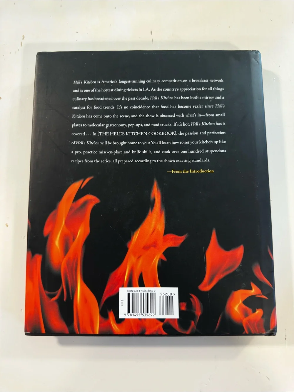 The Hell's Kitchen Cookbook - Black with Red/Orange Flame Design
